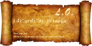 Légrádi Olimpia névjegykártya